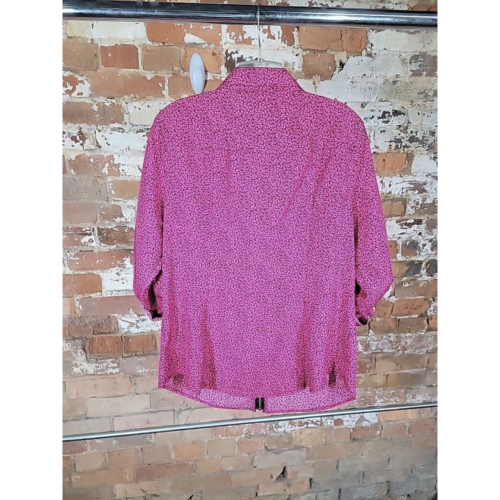 Michael Kors Michael Pink Shirt Zip-Up Front size L - Picture 3 of 6